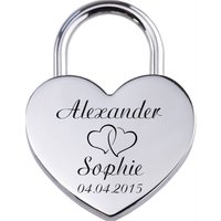 Neu Liebesschloss Herz in Silber Mit Gravur Groß 60x45 Mm Vorhängeschloss Neu Love Padlock von aplusashop2013