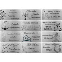 Türschild Mit Bildern Und Gravur Nach Wunsch Namensschild Edelstahl 5 Größen Nr4 von aplusashop2013