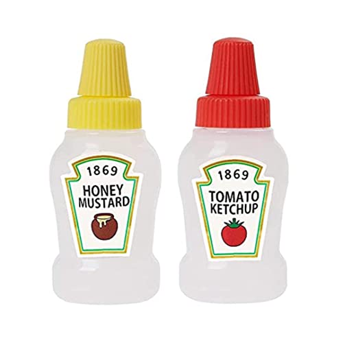 apofly 25 Ml Mini Tomaten Ketchup Flaschen, Tragbare Sauce Behälter Salat Dressingbehälter, Pantry Behälter Für Bento Box, 2pcs, Artikel Für Den Täglichen Gebrauch von apofly