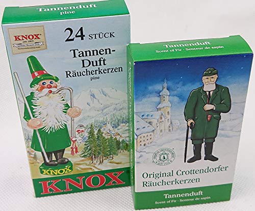 2er Set Räucherkerzen 1 x Tanne Knox und 1 x Tannenduft Crottendorf von apog-Versand