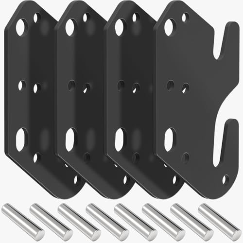 appacare Universal Bettplatten Holz Bettgitter Haken Platten für Bettrahmen Halterung, Holzbetthaken an Bettgittern, 4 Stück von appacare