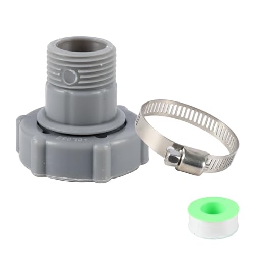 Apvok Poolablauf passend für Coleman/Oberboden/Bestway Pools, Id3,8 cm Schlauchadapter, Ablaufstopfen zum Anschluss an die Unterseite des Pools, Od2,5 cm, Anschluss an das Gartenrohr von apvok