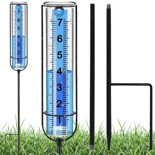 apvok Regenmesser, 17,8 cm Kapazität, genauer Regenmesser, für den Außenbereich, mit Metallpfahl, abnehmbarer Regenmessgerät, dekorativ für Hof, Garten, Deck, Rasen apvok Regenmesser, 17,8 cm Kapazität, genauer Regenmesser, für den Außenbereich, mit Metallpfahl, abnehmbarer Regenmessgerät, dekorativ für Hof, Garten, Deck, Rasen von apvok