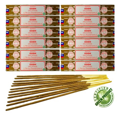 12x Räucherstäbchen Satya Verschiedene Düfte, 20cm | Insgesamt 120 Sticks (Adlerholz) von aqasha