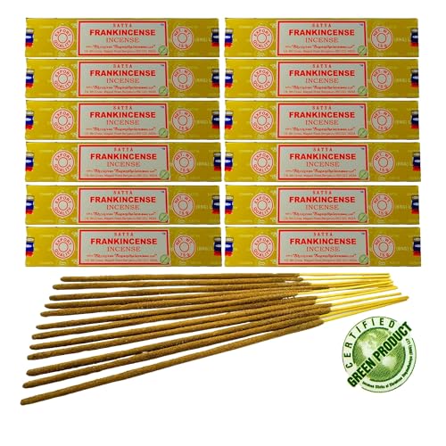 12x Räucherstäbchen Satya Verschiedene Düfte, 20cm | Insgesamt 120 Sticks (Weihrauch) von aqasha
