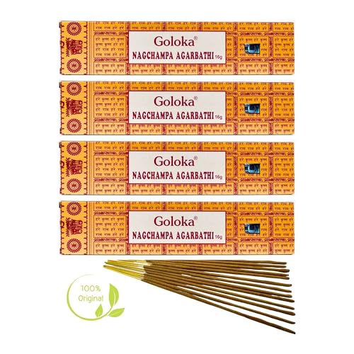 4X Räucherstäbchen Goloka Original | Verschiedene Düfte | Räucherwerk (Nag Champa) von aqasha