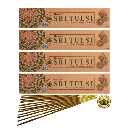 4X Räucherstäbchen Goloka Original | Verschiedene Düfte | Räucherwerk (Sri Tulsi) von aqasha