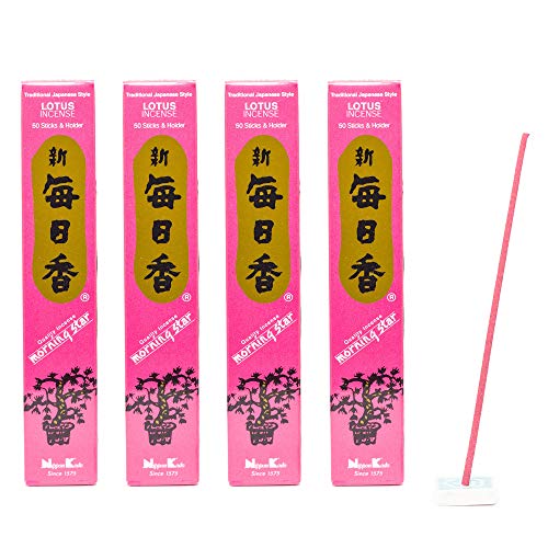 4X Räucherstäbchen Morning Star, Nippon Kodo Verschiedene Düfte | Japan | Insgesamt 200 Sticks (Lotus) von aqasha