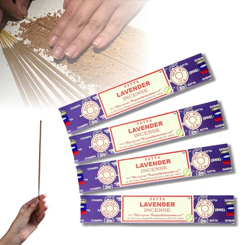 4X Räucherstäbchen Set Original Satya Verschiedene Düfte | Räucherwerk (Lavendel) von aqasha
