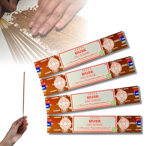 4X Räucherstäbchen Set Original Satya Verschiedene Düfte | Räucherwerk (Moschus) von aqasha
