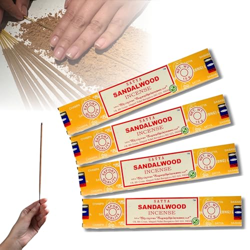 4X Räucherstäbchen Set Original Satya Verschiedene Düfte | Räucherwerk (Sandelholz) von aqasha