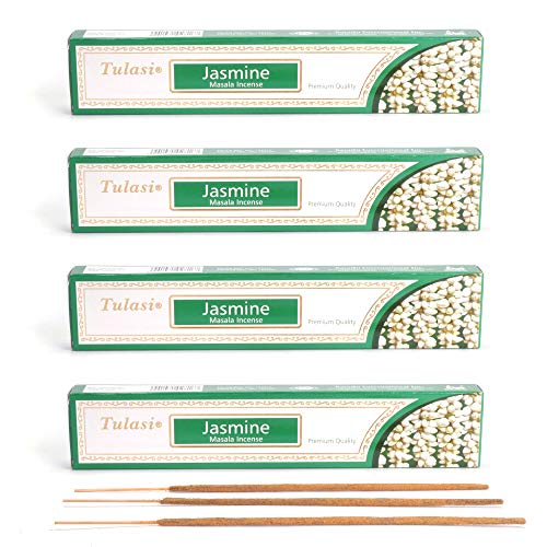 4X Räucherstäbchen Tulasi Jasmin Masala | Indien von aqasha