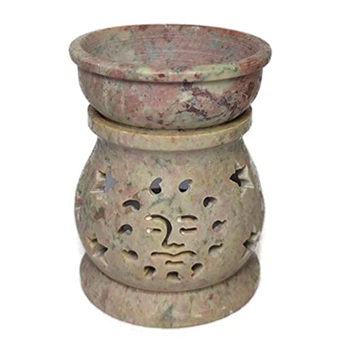 Duftlampe Speckstein Zwei Teile, Rot gesprenkelt Duftlampe Speckstein Zwei Teile, Rot gesprenkelt von aqasha