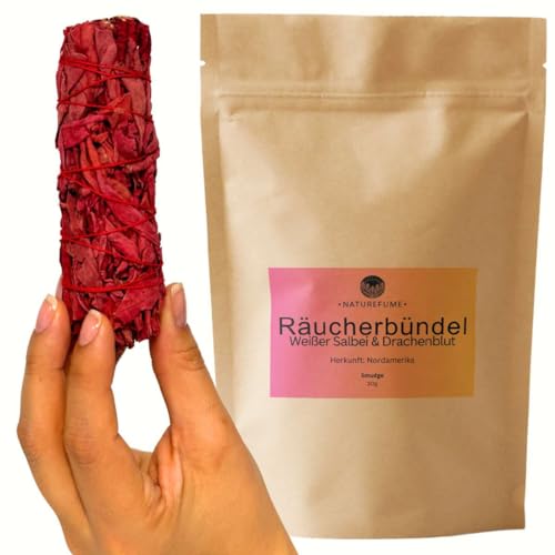 Räucherbündel | Smudge | Räucherwerk | Verschiedene Kräuter und Düfte (Drachenblut - 35g) von aqasha