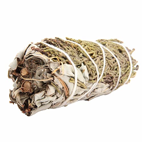 Räucherbündel | Smudge | Räucherwerk | Verschiedene Kräuter und Düfte (Weißer Salbei & Zeder - 30g) von aqasha