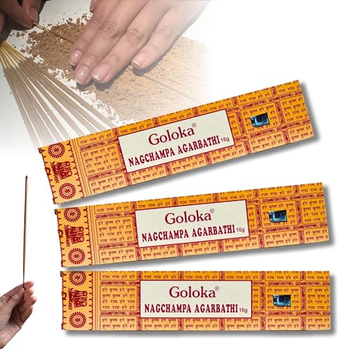 Räucherstäbchen Set | Satya | Goloka | Verschiedene Düfte | Incense (3X Goloka Nag Champa Agarbathi) von aqasha