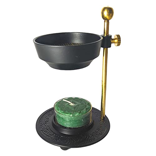 Weihrauch-Brenner aus Messing Schwarz, Höhenverstellbar Weihrauch-Brenner aus Messing Schwarz, Höhenverstellbar von aqasha