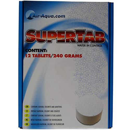Air Aqua SuperTab Chlordioxid 12 Tabletten a 20 Gramm verringert bakterielle Probleme und bringt Teiche in Balance von Air Aqua