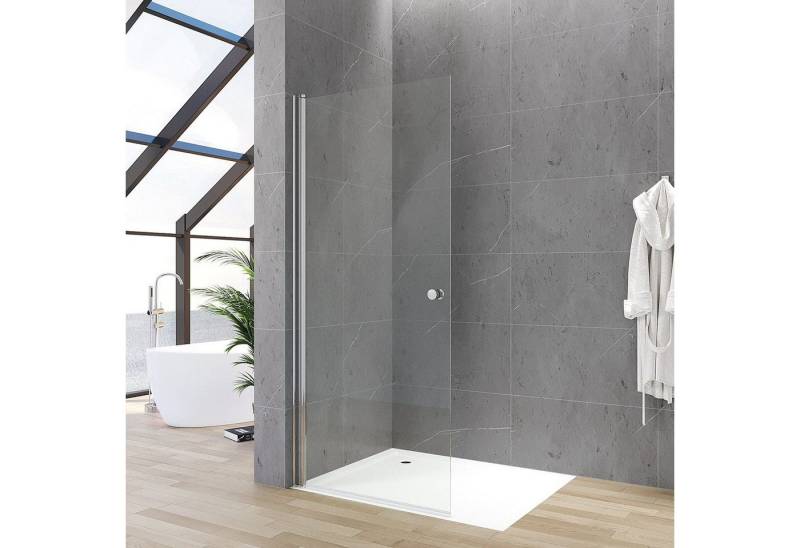 AQUABATOS Walk-in-Dusche Walk-In Dusche Duschwand Glas Duschabtrennung Drehtür Pendeltür, Einscheibensicherheitsglas, mit Nanobeschichtung von AQUABATOS