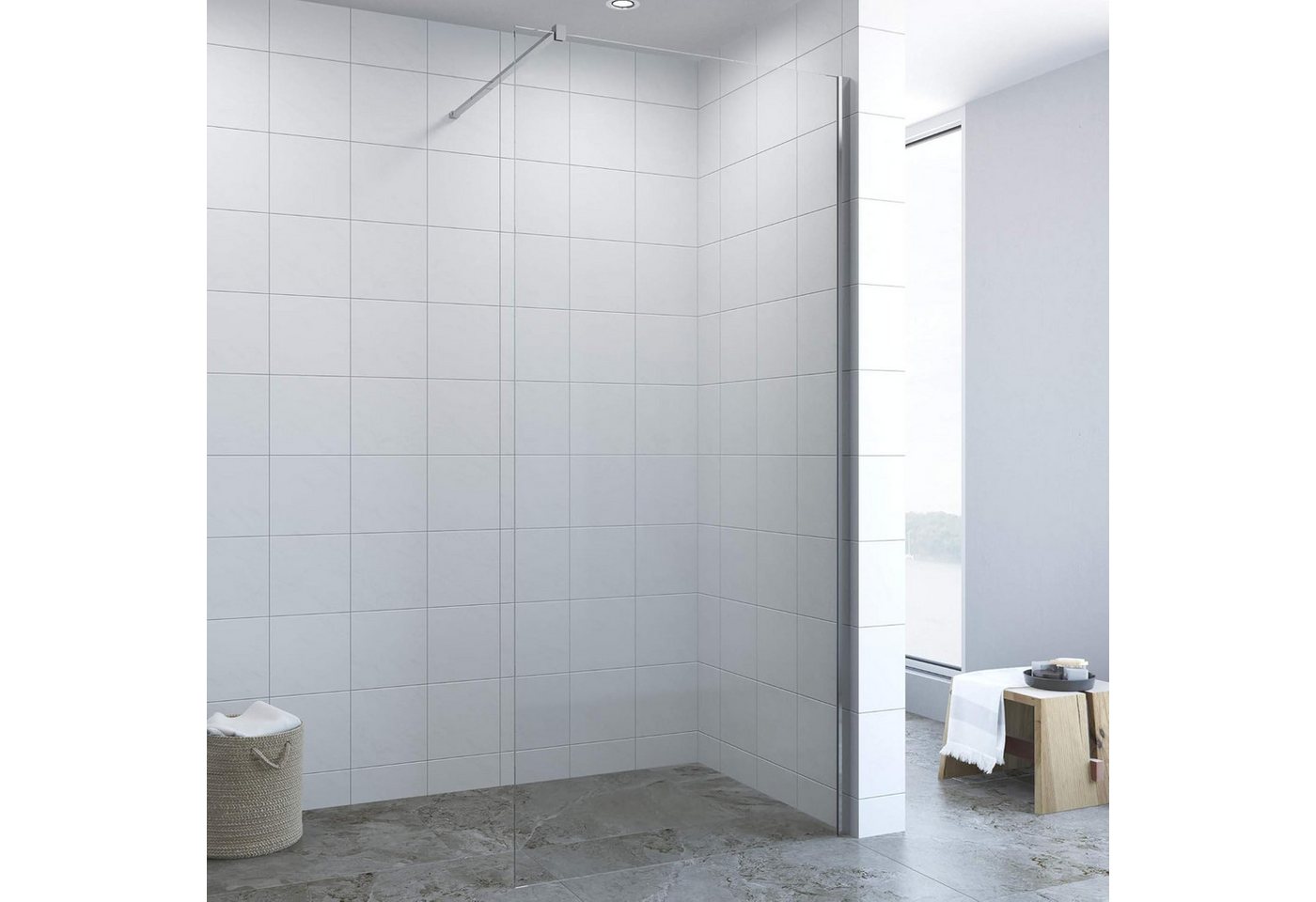 AQUABATOS Walk-in-Dusche Walk in Duschwand Dusche Duschabtrennung Glaswand Duschtrennwand, 10mm Einscheibensicherheitsglas, mit Nano Beschichtung AQUABATOS Walk-in-Dusche Walk in Duschwand Dusche Duschabtrennung Glaswand Duschtrennwand, 10mm Einscheibensicherheitsglas, mit Nano Beschichtung von AQUABATOS