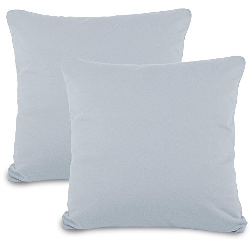 aqua-textil Classic Line Kissenbezug 2er-Set 80 x 80 cm Silber grau Baumwolle Kissen Bezug Kissenhülle, Kopfkissenüberzug, Pillowcase, Bettkissen, Kopfkissenbezug, Reißverschluss Jersey aqua-textil Classic Line Kissenbezug 2er-Set 80 x 80 cm Silber grau Baumwolle Kissen Bezug Kissenhülle, Kopfkissenüberzug, Pillowcase, Bettkissen, Kopfkissenbezug, Reißverschluss Jersey von aqua-textil