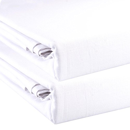 aqua-textil Noblesse Bettlaken ohne Spanngummi XXL Doppelpack 240 x 290 cm weiß Baumwolle leichte Sommer-Bettdecke von aqua-textil