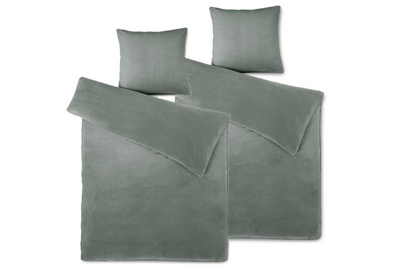 aqua-textil Bettwäsche Feelwell Bettgarnitur Thermo Fleece Flausch 4tlg. 135x200cm grau, Coral-Fleece, Mikrofaser, 4 teilig von aqua-textil