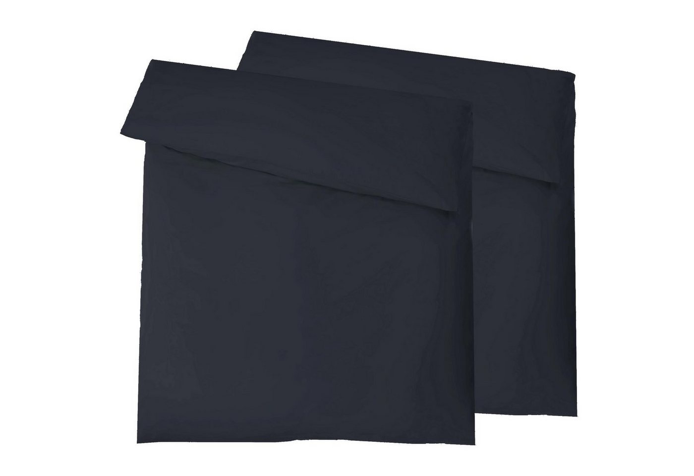 Bettwäsche Luxury Deckenbezug Bettdecke Mako Satin 2er Set 155x220cm dunkelblau, aqua-textil, Baumwolle, 0 teilig von aqua-textil