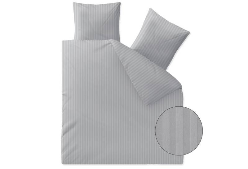aqua-textil Bettwäsche Nele Bettgarnitur Mako Satin Streifen 200x200+2x 80x80cm hellgrau, Baumwolle, 3 teilig aqua-textil Bettwäsche Nele Bettgarnitur Mako Satin Streifen 200x200+2x 80x80cm hellgrau, Baumwolle, 3 teilig von aqua-textil