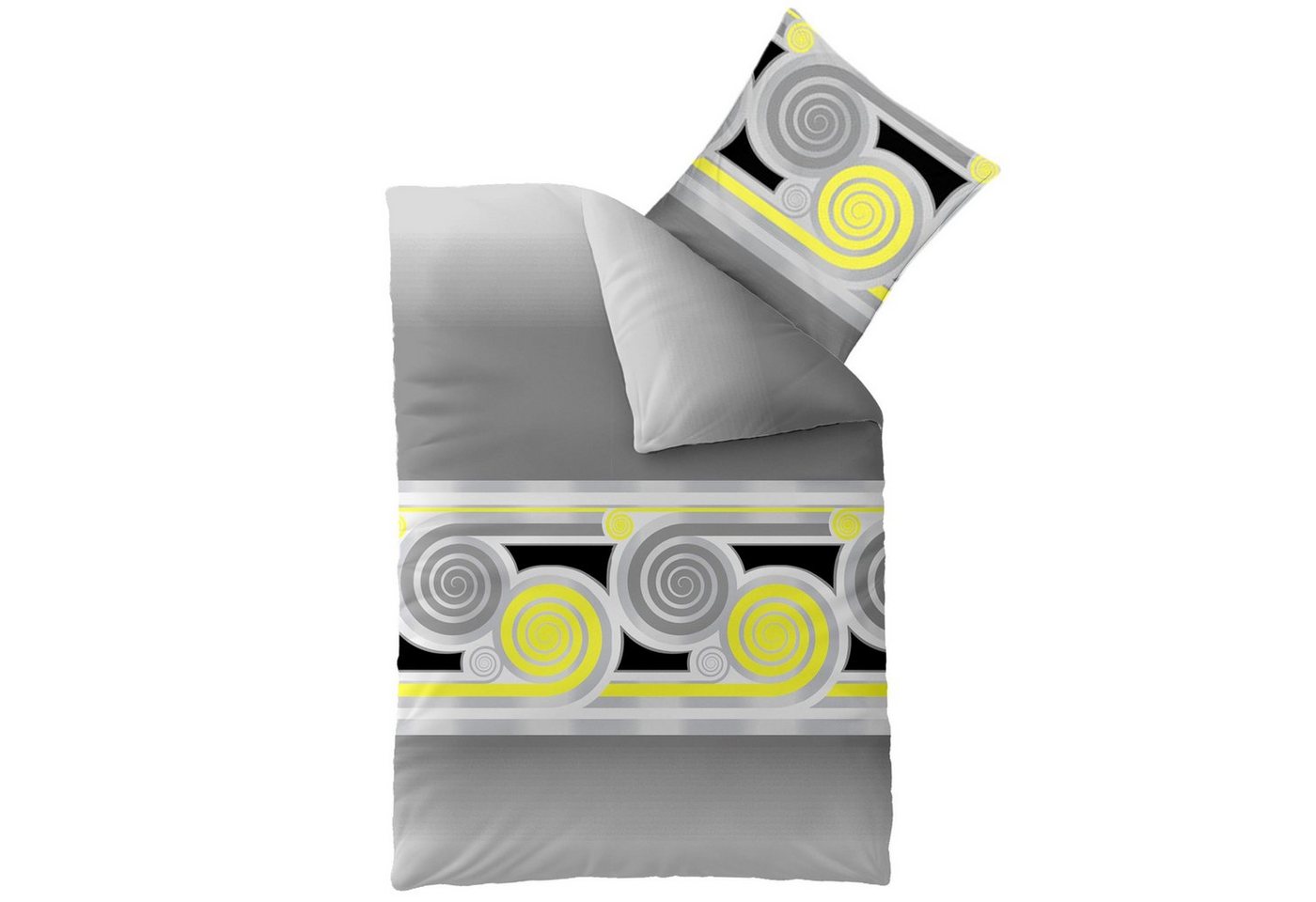 aqua-textil Bettwäsche Spirit Bettgarnitur Satin Reißverschluss Brenda 155x220cm, Baumwolle, 2 teilig von aqua-textil