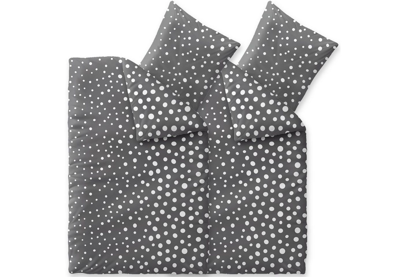 aqua-textil Bettwäsche Trend Bettgarnitur Renforcé Reißverschluss 4 teilig 155x220cm Tiara, Baumwolle, 4 teilig von aqua-textil