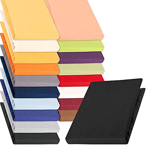 aqua-textil Pur Jersey Spannbettlaken 120x200-130x220 cm schwarz Wasserbett Boxspringbett 160g/qm Mako Baumwolle aqua-textil Pur Jersey Spannbettlaken 120x200-130x220 cm schwarz Wasserbett Boxspringbett 160g/qm Mako Baumwolle von aqua-textil