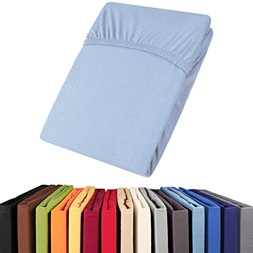 aqua-textil Viana Spannbettlaken 180x200-200x200 cm blau Baumwolle Spannbetttuch Jersey Laken aqua-textil Viana Spannbettlaken 180x200-200x200 cm blau Baumwolle Spannbetttuch Jersey Laken von aqua-textil