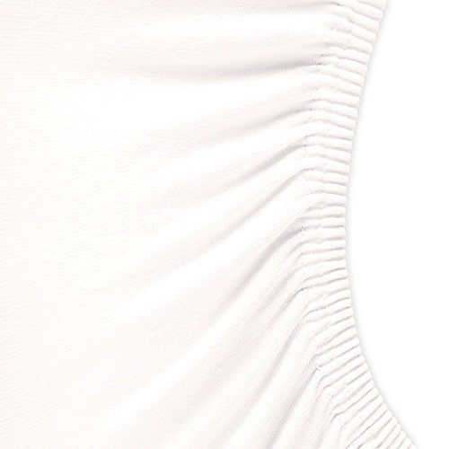 aqua-textil Royal Spannbettlaken Boxspringbett Wasserbett rund Ø ca. 245 cm Schnee weiß 210g/qm Jersey Mako Baumwolle Elasthan Spannbetttuch von aqua-textil