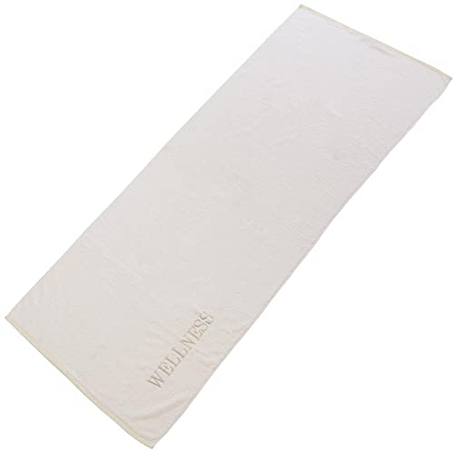 aqua-textil Wellness Saunatuch Doppelpack 80 x 200 cm Uni weiß Baumwolle Frottee Sauna Handtuch Strandtuch von aqua-textil