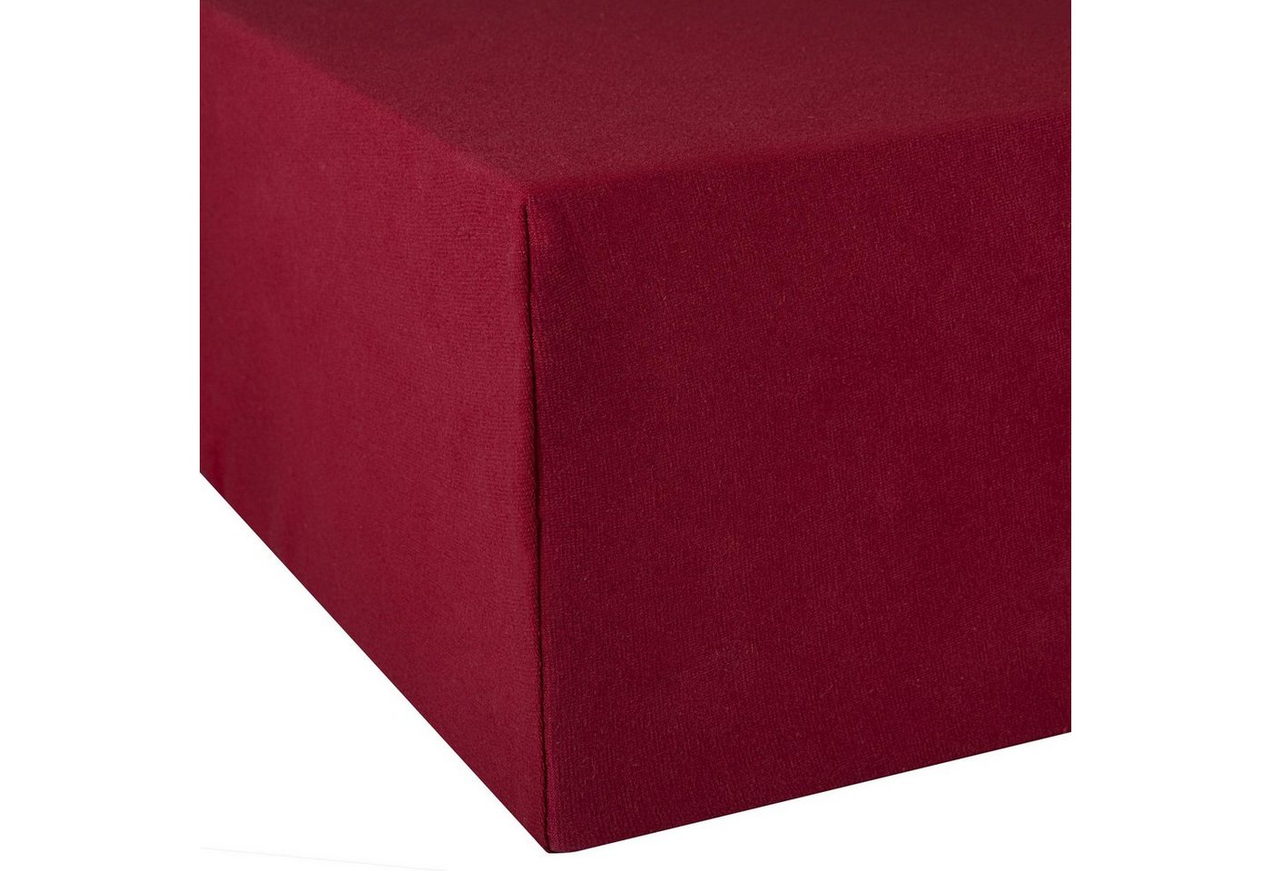 aqua-textil Spannbettlaken Exclusiv Spannbettlaken Elastan 140x200-160x220cm bordeaux, Baumwolle, (1 Stück), bügelfrei,dauerelastisch und weich,extrem feine Fasern von aqua-textil