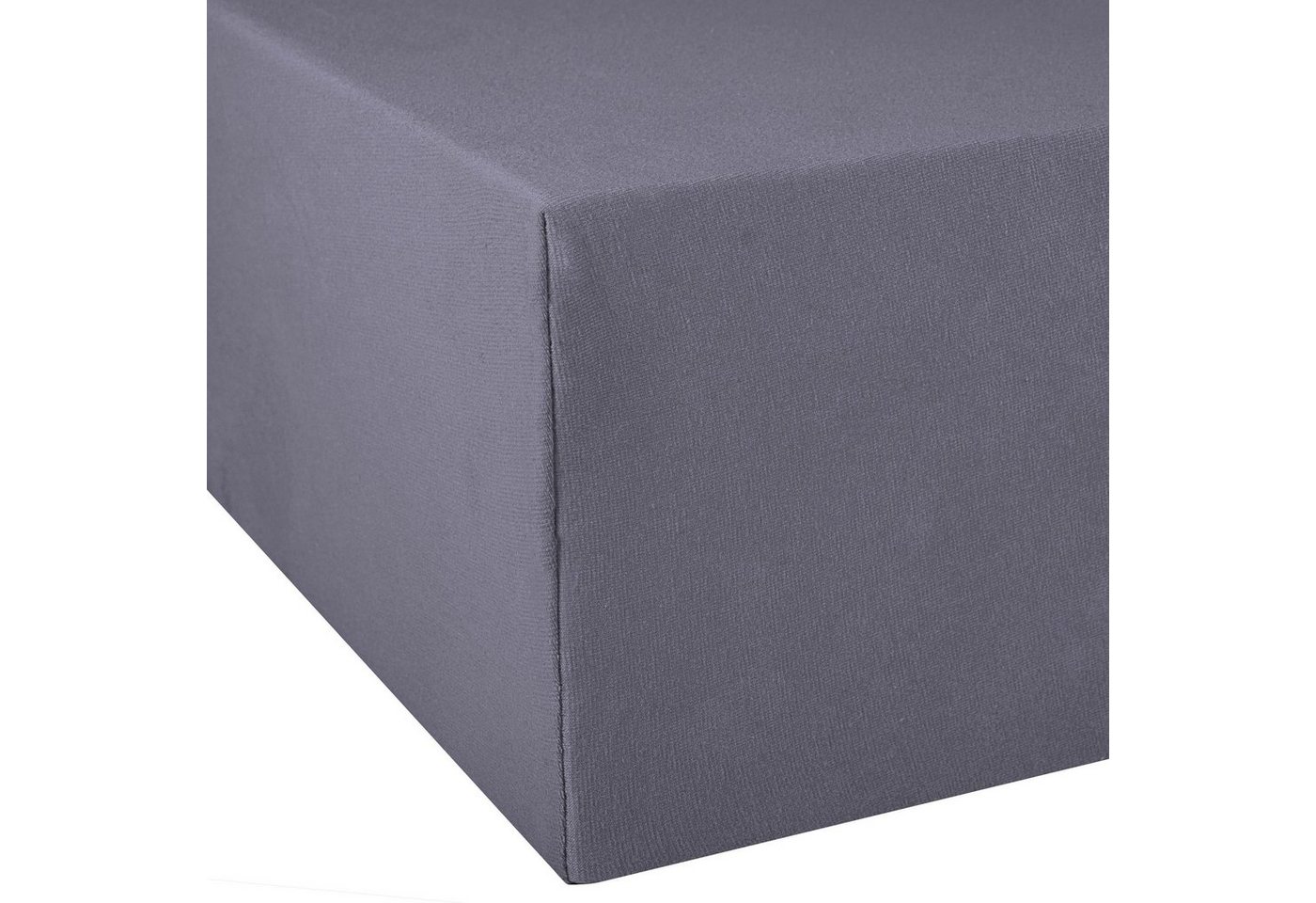aqua-textil Spannbettlaken Exclusiv Spannbettlaken Elastan 140x200-160x220cm dunkelgrau, Baumwolle, (1 Stück), bügelfrei,dauerelastisch und weich,extrem feine Fasern von aqua-textil