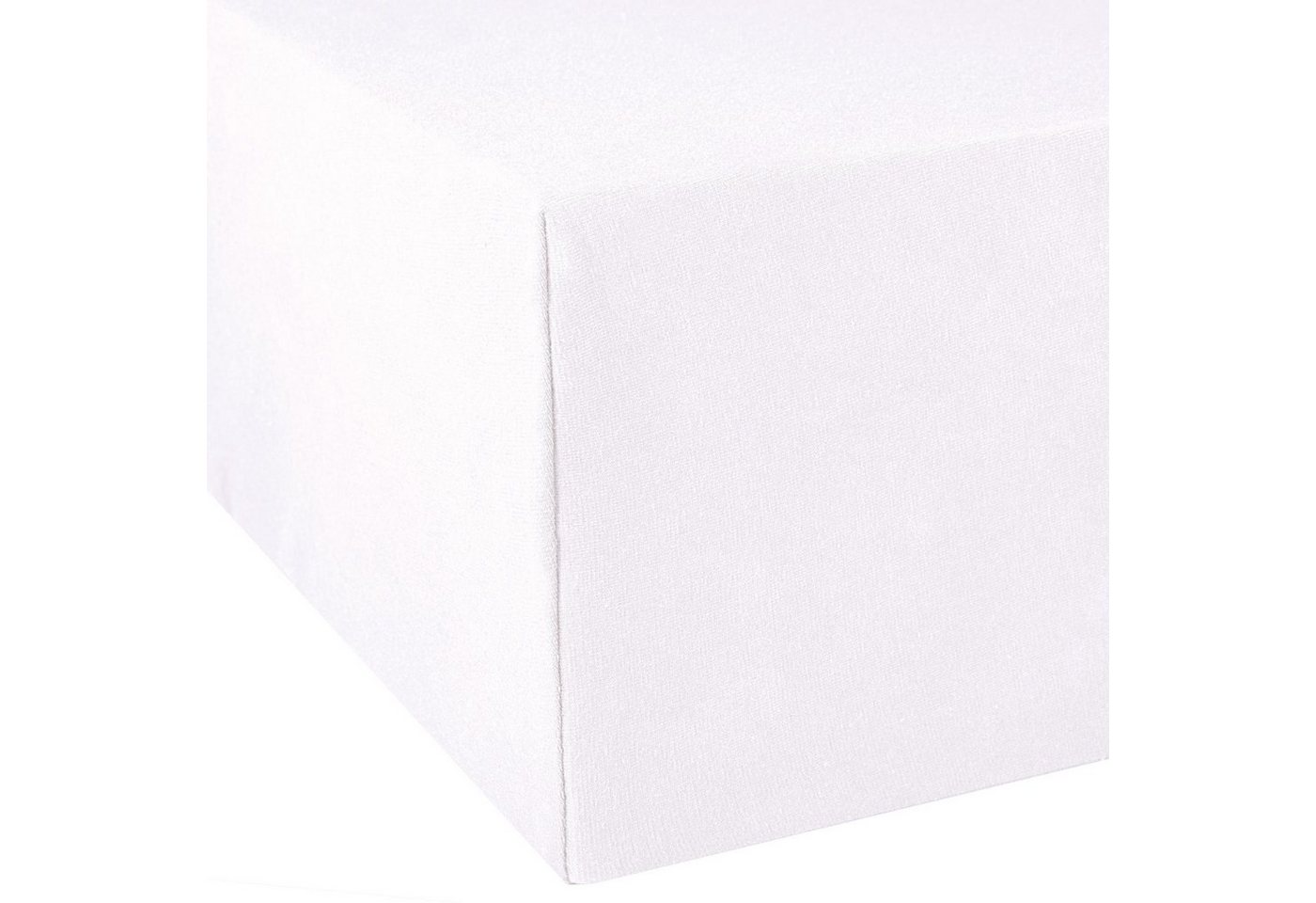 aqua-textil Spannbettlaken Exclusiv Spannbettlaken Elastan 180x200-200x220cm schneeweiß, Baumwolle, (1 Stück), bügelfrei,dauerelastisch und weich,extrem feine Fasern von aqua-textil