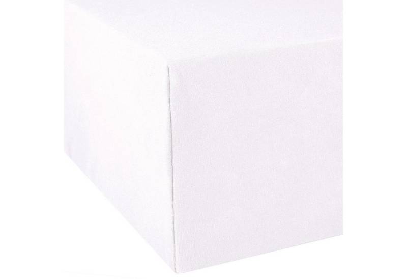 aqua-textil Spannbettlaken Exclusiv Spannbettlaken Elastan 180x200-200x220cm schneeweiß, Baumwolle, (1 Stück), bügelfrei,dauerelastisch und weich,extrem feine Fasern von aqua-textil