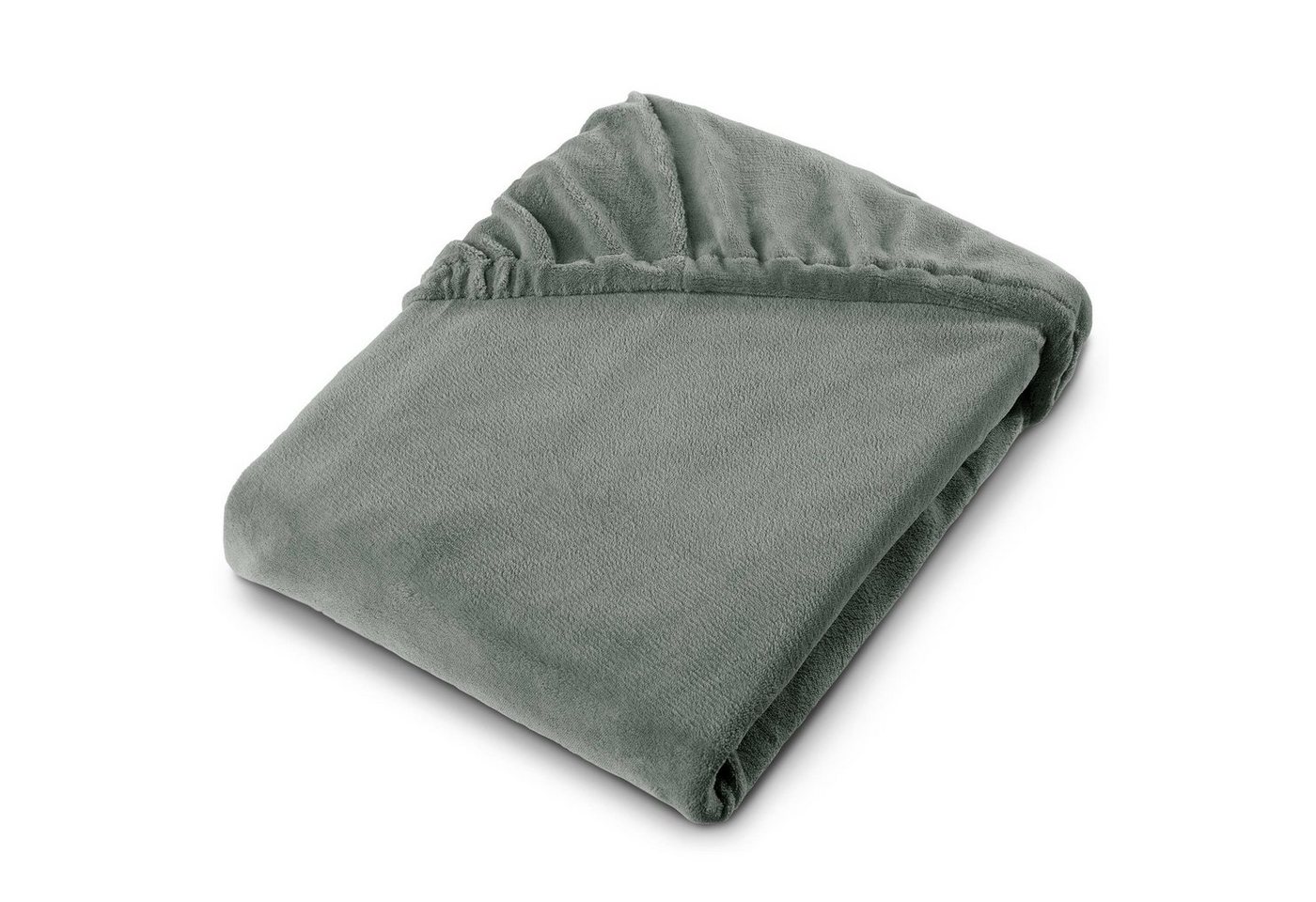 aqua-textil Spannbettlaken Feelwell Spannbettlaken Fleece 90x200-100x200cm grau, Coral-Fleece, Mikrofaser, (1 Stück), bügelfrei,flauschig,für herkömmliche Matratzen,kuschelweich von aqua-textil