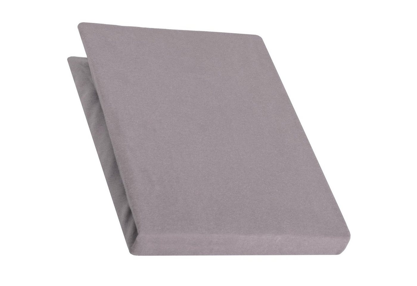 aqua-textil Spannbettlaken Pur Spannbetttuch Jersey Jersey 120x200-130x220cm dunkelgrau, Baumwolle, (1 Stück), anschmiegsam,bügelfrei,faltenfreier Sitz von aqua-textil