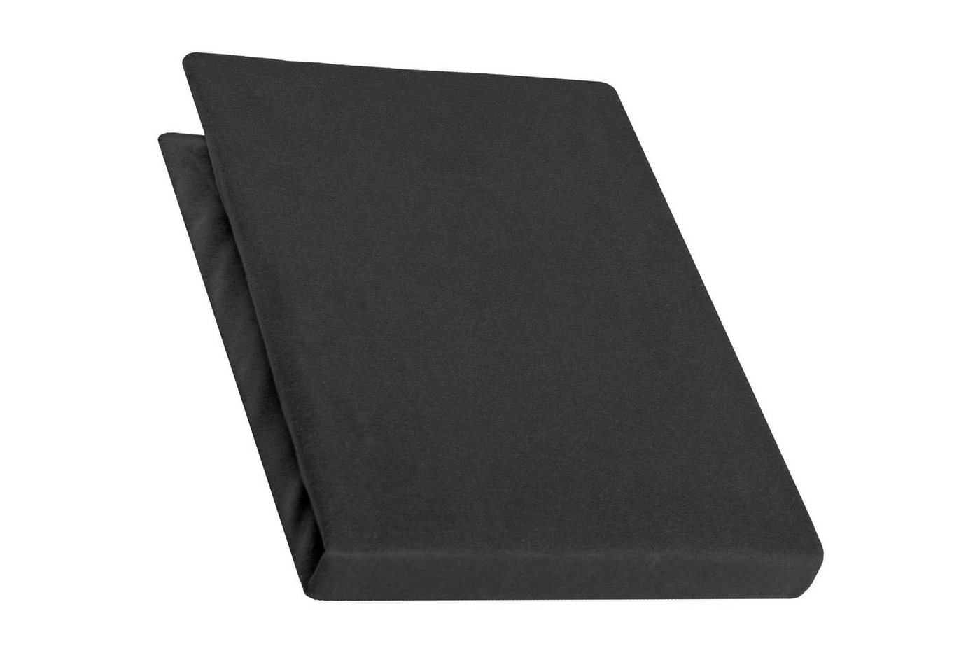 aqua-textil Spannbettlaken Pur Spannbetttuch Jersey Jersey 120x200-130x220cm anthrazit, Baumwolle, (1 Stück), anschmiegsam,bügelfrei,faltenfreier Sitz von aqua-textil