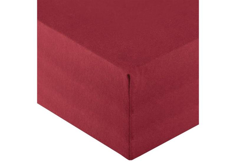 aqua-textil Spannbettlaken Royal Spannbetttuch Elastan XL 200x220-220x240cm bordeaux, Baumwolle, (1 Stück), bügelfrei,dauerelastisch und weich,extrem feine Fasern von aqua-textil