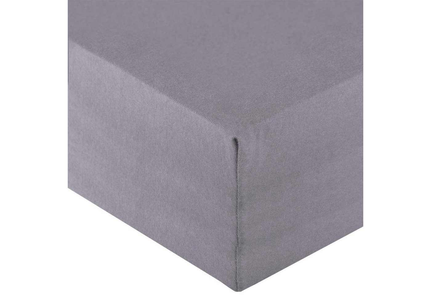aqua-textil Spannbettlaken Royal Spannbetttuch Elastan 120x200-130x220cm dunkelgrau, Baumwolle, (1 Stück), bügelfrei,dauerelastisch und weich,extrem feine Fasern von aqua-textil
