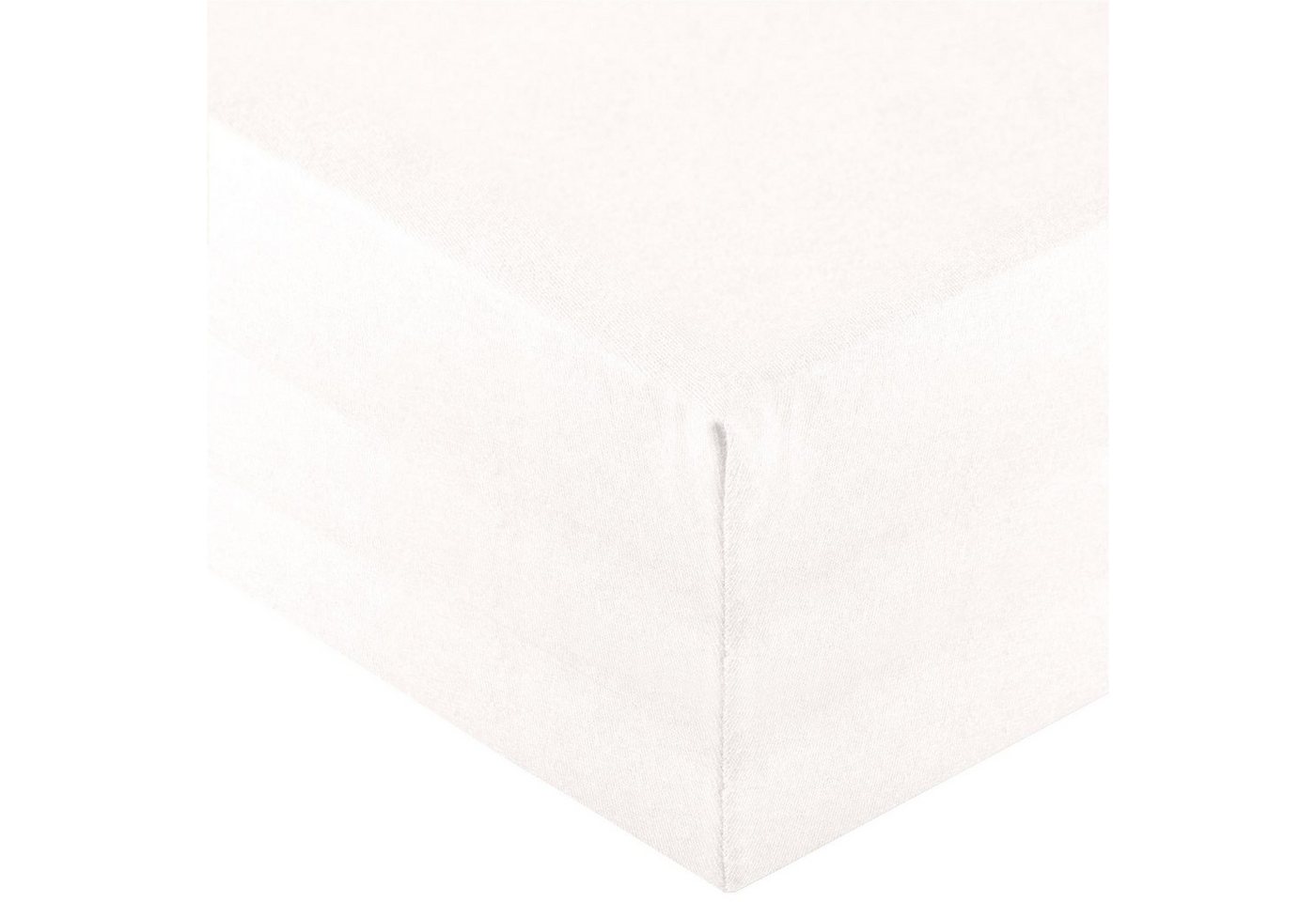 aqua-textil Spannbettlaken Royal Spannbetttuch Elastan rund ca. 245cm schneeweiß, Baumwolle, (1 Stück), bügelfrei,dauerelastisch und weich,extrem feine Fasern von aqua-textil