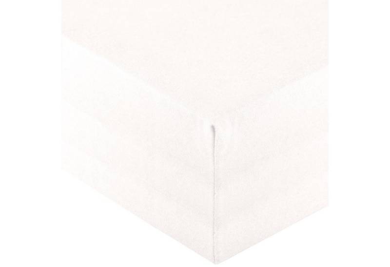 aqua-textil Spannbettlaken Royal Spannbetttuch Elastan rund ca. 245cm schneeweiß, Baumwolle, (1 Stück), bügelfrei,dauerelastisch und weich,extrem feine Fasern von aqua-textil