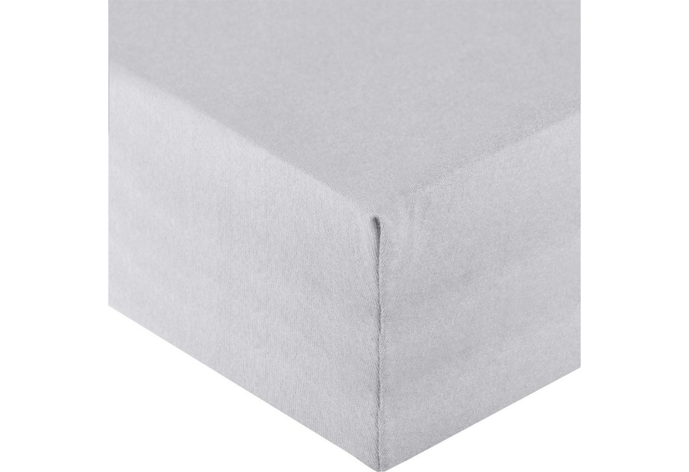 aqua-textil Spannbettlaken Royal Spannbetttuch Elastan 120x200-130x220cm silbergrau, Baumwolle, (1 Stück), bügelfrei,dauerelastisch und weich,extrem feine Fasern von aqua-textil