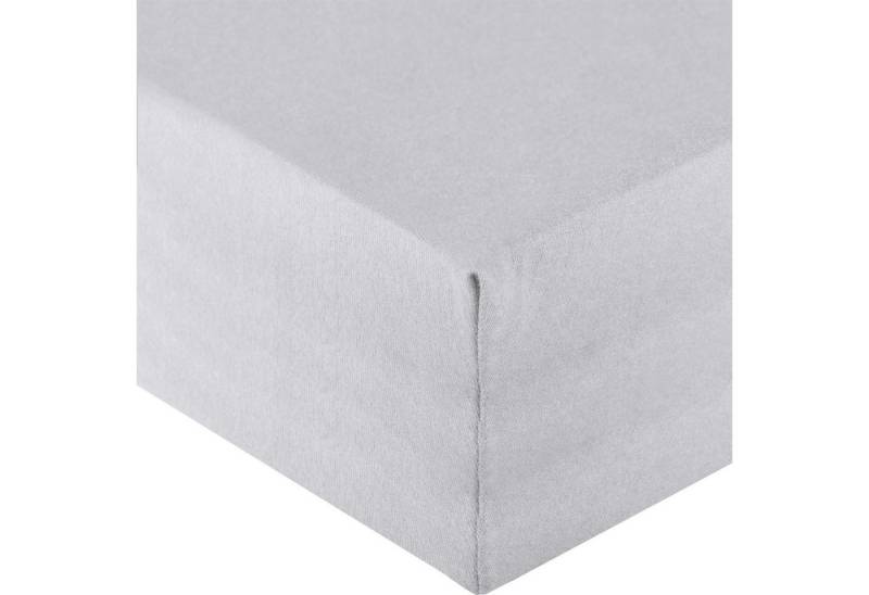 aqua-textil Spannbettlaken Royal Spannbetttuch Elastan 120x200-130x220cm silbergrau, Baumwolle, (1 Stück), bügelfrei,dauerelastisch und weich,extrem feine Fasern von aqua-textil