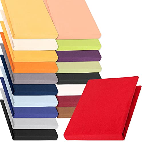 aqua-textil Pur Jersey Spannbettlaken 90x200-100x220 cm Rubin rot Wasserbett Boxspringbett 160g/qm Mako Baumwolle aqua-textil Pur Jersey Spannbettlaken 90x200-100x220 cm Rubin rot Wasserbett Boxspringbett 160g/qm Mako Baumwolle von aqua-textil
