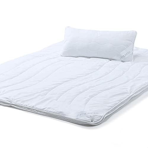 aqua-textil Ambiente 4 Jahreszeiten Steppbettdecke Set 135 x 200 cm mit 1x 40 x 80 cm Kopfkissen Winter Sommer von aqua-textil